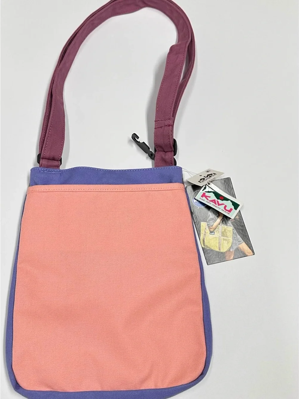 Kavu Keeper Fruit Frenzy Crossbody Bag 2023 917-2228 Peach Blue Plum